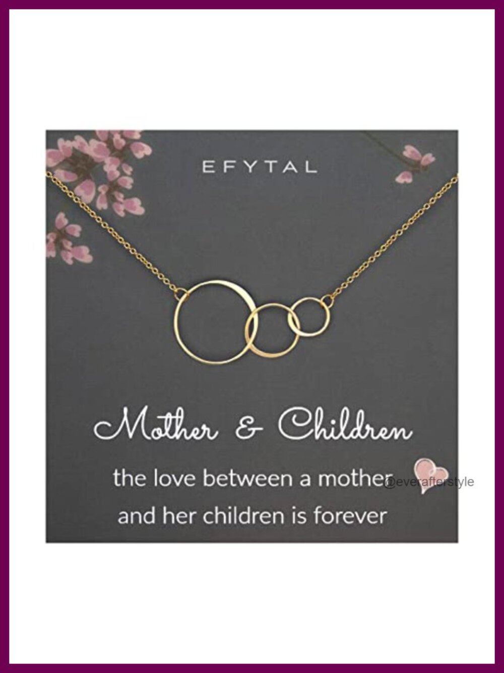 EFYTAL Mom Necklace for Women, 14k Gold Plated Mothers Necklace